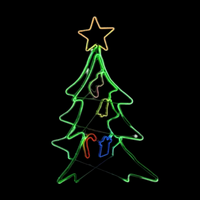 3D Neon Christmas Tree Rope Light Motif 