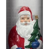 108cm Resin Santa Holding Christmas Tree 