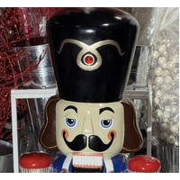 4' Resin Christmas Nutcracker  - blue jacket