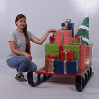 Resin Sleigh with Gifts
