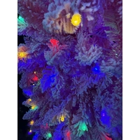 7ft Pink Pre-lit Slovenian Pine Snow Tree