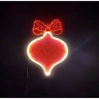 Bauble with Red Ribbon Rope Light Motif 