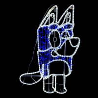 Blue Dog Rope Light Motif