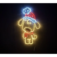 Christmas Dog Rope Light Motif