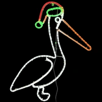 Christmas Pelican Rope Light Motif 