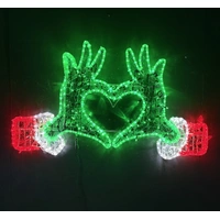 Grinch Love Hands Rope Light Motif