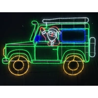 Santa in 4WD Rope Light Motif 