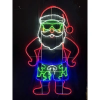 Aussie Beach Santa Rope Light Motif 