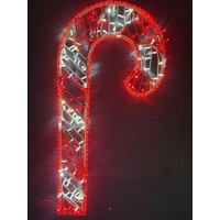 Right Facing 133cm Candy Cane Rope Light Motif 