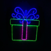 Green Gift Box Rope Light Motif
