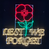 Lest We Forget Rope Light Motif 