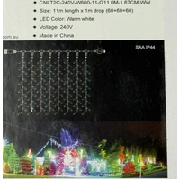 10M Warm White Firecracker Curtain with controller - 240V