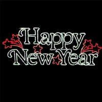 Happy New Year Rope Light Motif 