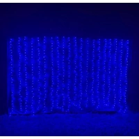 Blue Waterfall Curtain Light  3m long x 2m drop
