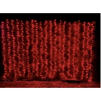 Red Waterfall Curtain Light  3m long x 2m drop
