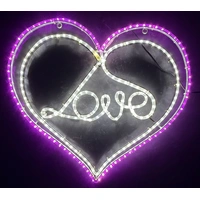 Love in Heart Rope Light Motif 