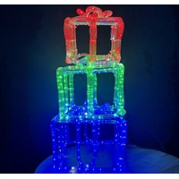 3D Gift Boxes Rope Light Motif- Set of 3