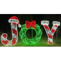 Giant Colourful JOY Rope Light Motif