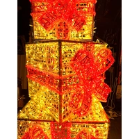 Warm White 3D Giant Present Stack Rope Light Motif 