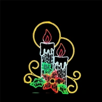 Large Candles Rope LIght Motif 