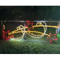 Large 4.6m Tree with Swirling Effect Rope Light Motif