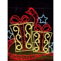 Two Giftboxes with Stars Rope Light Motif 