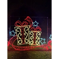 5.4m Warm White/Red Giftboxes Rope Light Motif 