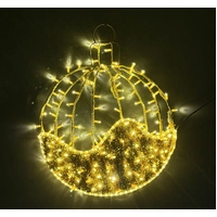 90cm Warm White Bauble Rope Light Motif 