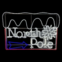 Large North Pole Rope Light Motif 