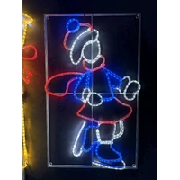 Skaters with Lamp Rope Light Motif