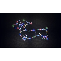 Solar Tubelight Dachshund Motif