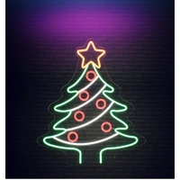 Neon Tree and Star Motif