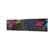 Rainbow Merry Christmas Rope Light Motif 