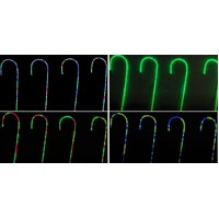 4 Piece RGB Lightshow Candy Cane Stakes 