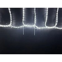 White Picket Fence Rope Light Motif