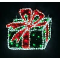 LED Christmas Tinsel Giftbox Rope Light Motif