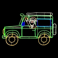 Santa in 4WD Rope Light Motif 