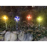 4 Coloured Lollipop Lights - 18cm diameter
