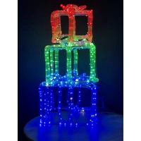 3D Gift Boxes Rope Light Motif- Set of 3