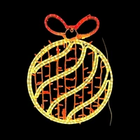 Red Swirl Bauble Rope Light Motif - 75cm