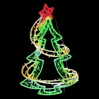 White Chasing Christmas Tree Rope Light Motif 