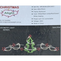 Large 4.6m Tree with Swirling Effect Rope Light Motif