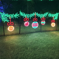 Large Garland 4.2m with 5 Baubles Rope Light Motif