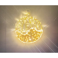 90cm Warm White Bauble Rope Light Motif 