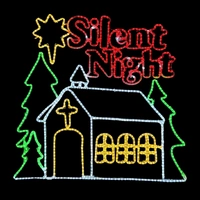 Silent Night Church Scene Rope Light Motif 