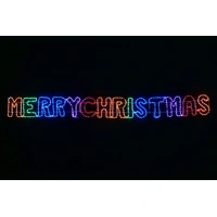 Rainbow Merry Christmas Rope Light Motif 