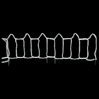 White Picket Fence Rope Light Motif