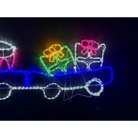 Santa in Christmas Train Rope Light Motif