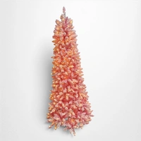 7ft Pink Pre-lit Slovenian Pine Snow Tree