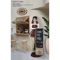 150cm Resin Barista Lady